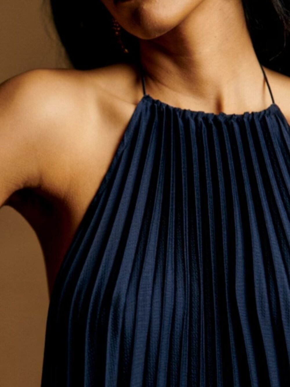 Sezane Layla Dress, Navy, Size 4 - Picture 2 of 4